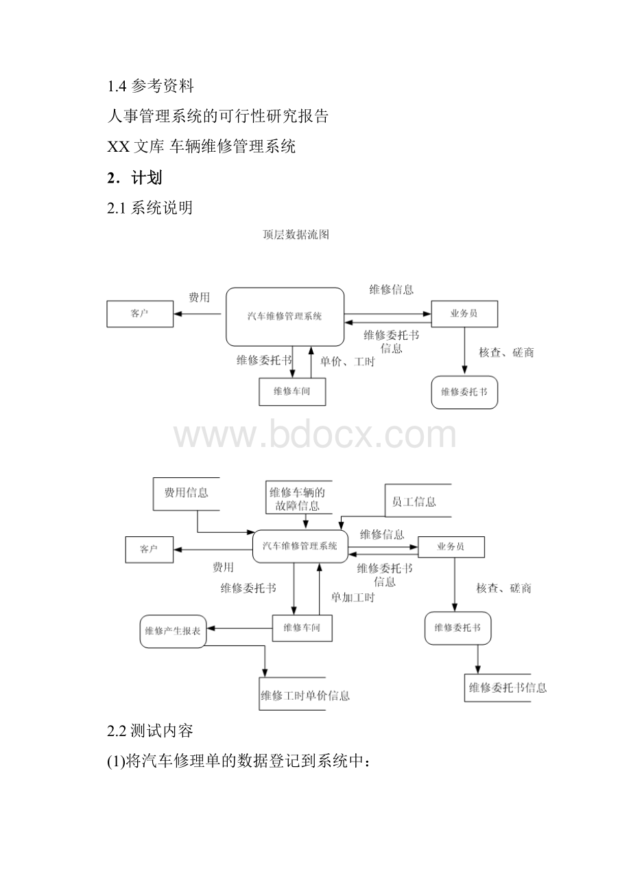 软件工程汽车维修管理系统组装测试计划文档.docx_第2页