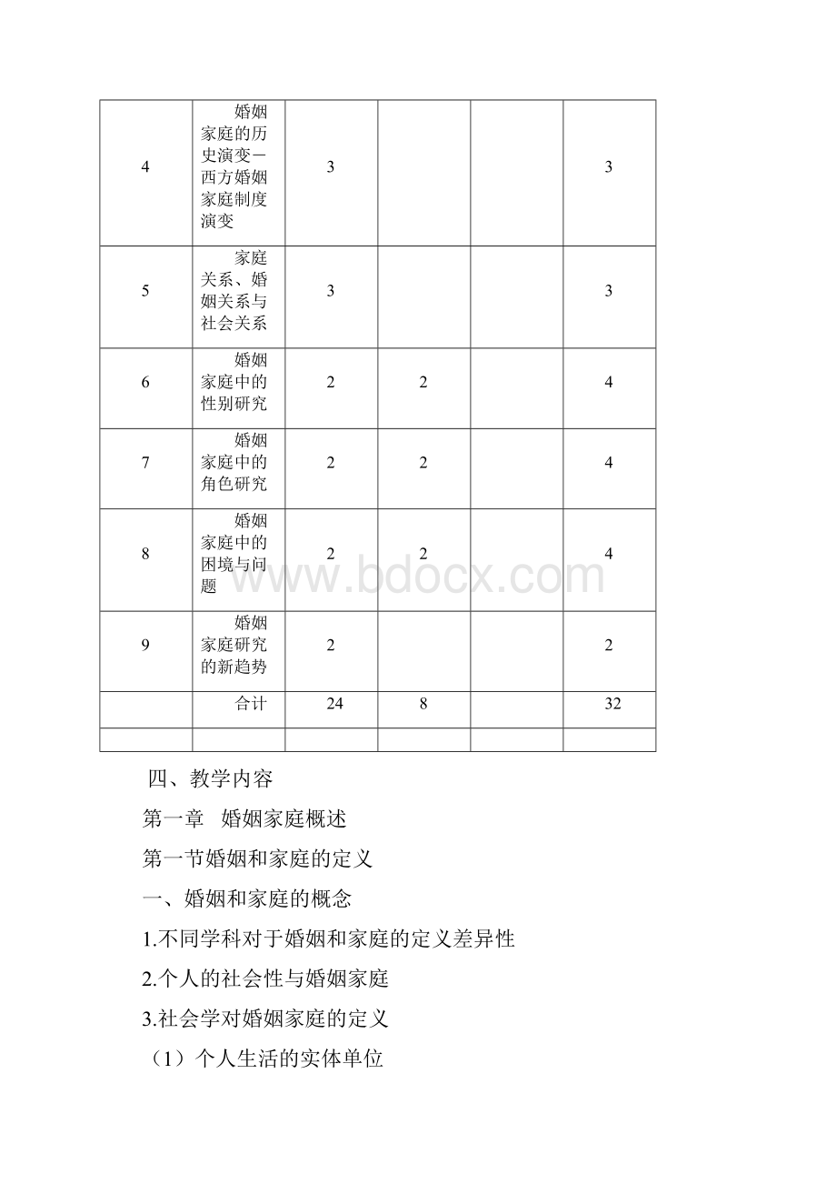 婚姻家庭社会学课程大纲.docx_第3页