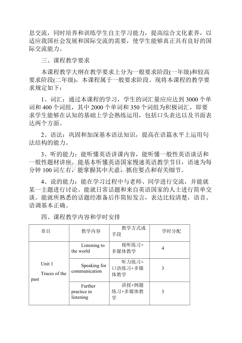 大学英语视听说1大纲.docx_第3页