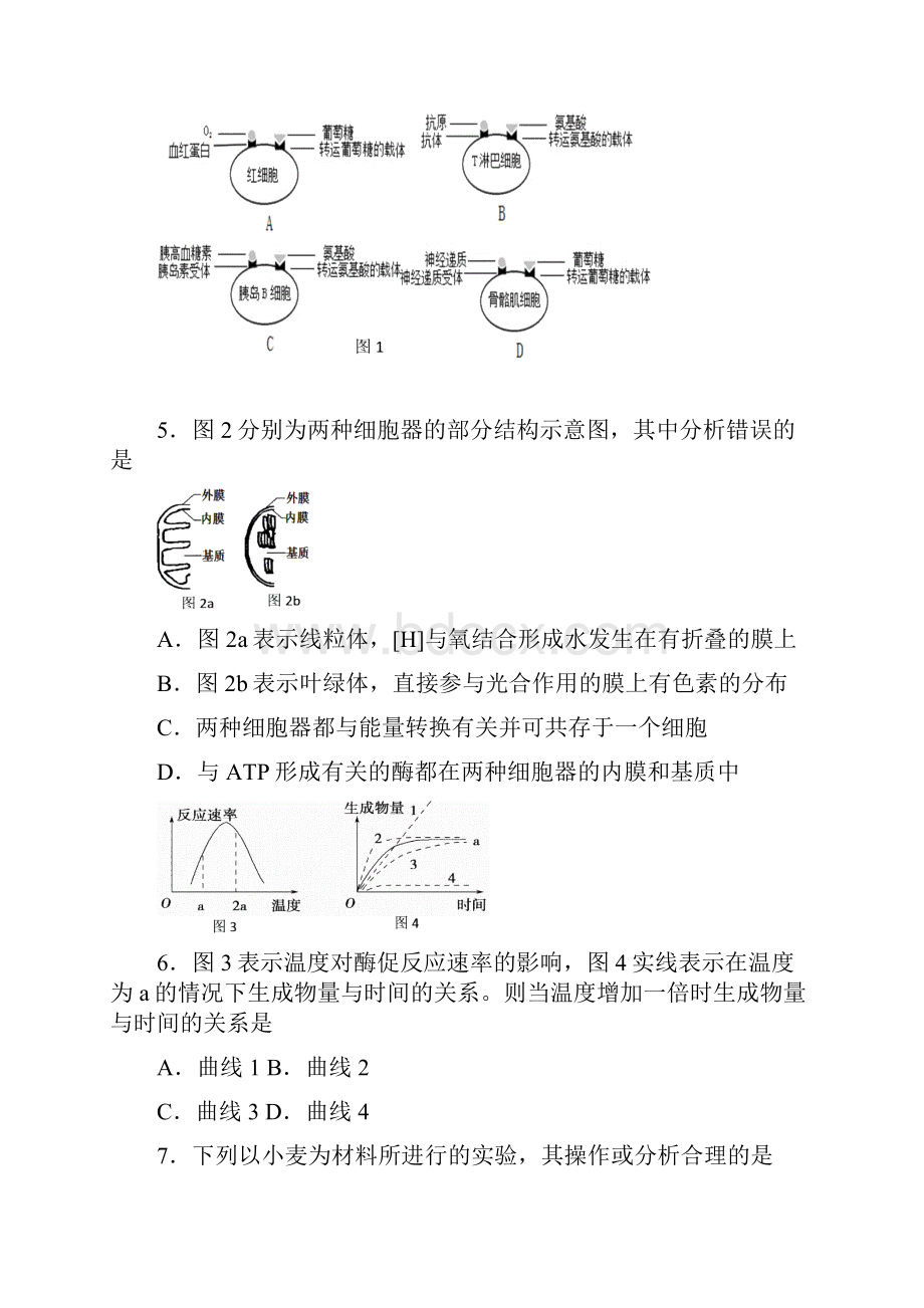 上海市闸北区届高三下学期期中练习生物试题 Word版含答案.docx_第2页