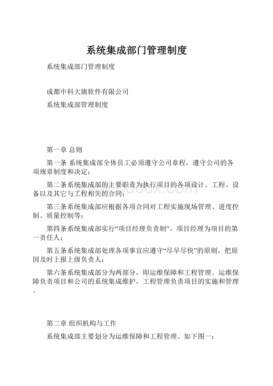 系统集成部门管理制度.docx