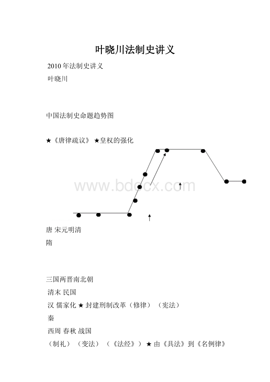 叶晓川法制史讲义.docx