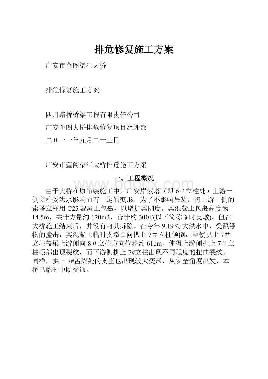 排危修复施工方案.docx