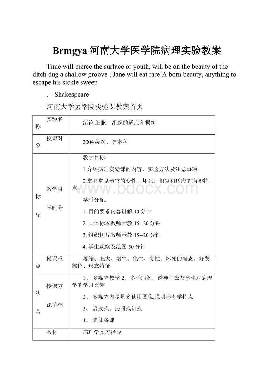 Brmgya河南大学医学院病理实验教案.docx_第1页