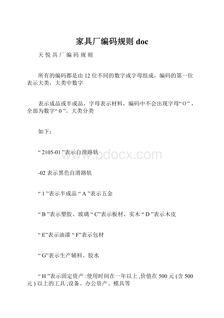 家具厂编码规则doc.docx_第1页