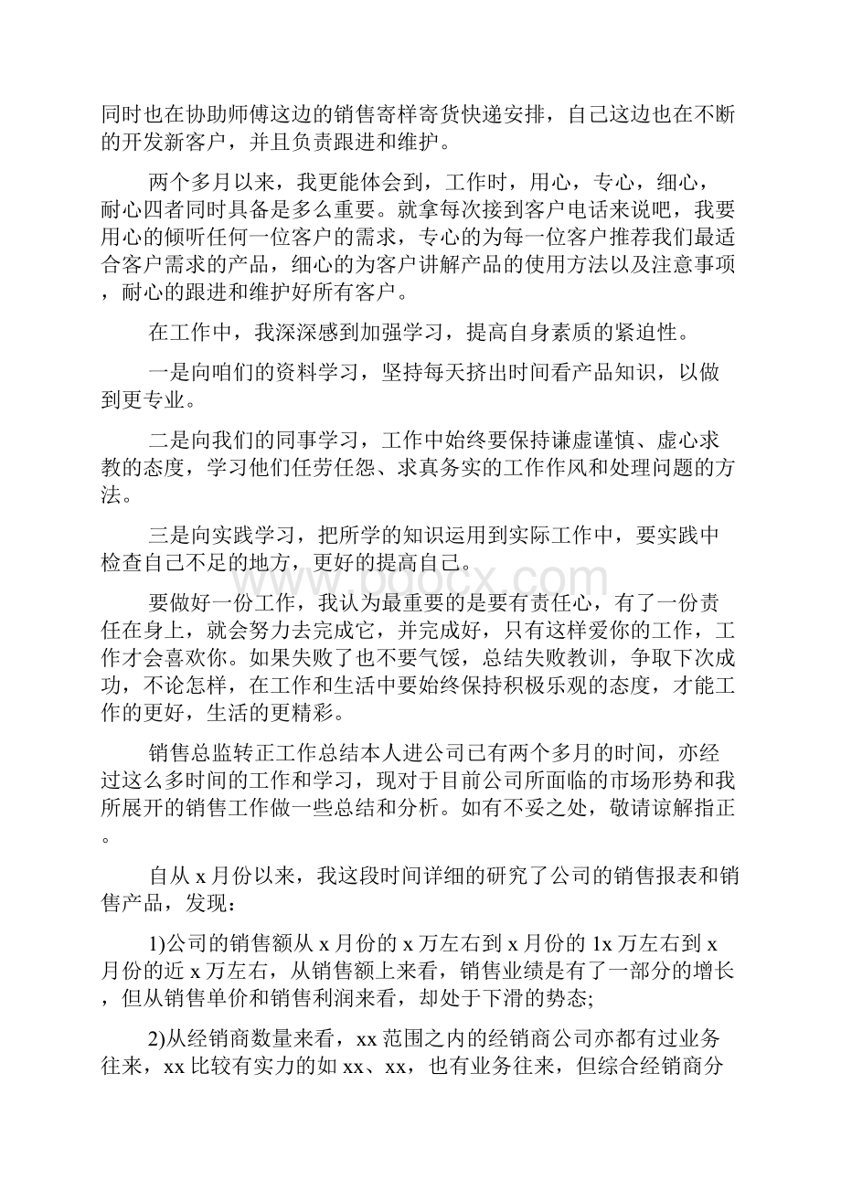 销售总监转正工作总结.docx_第2页