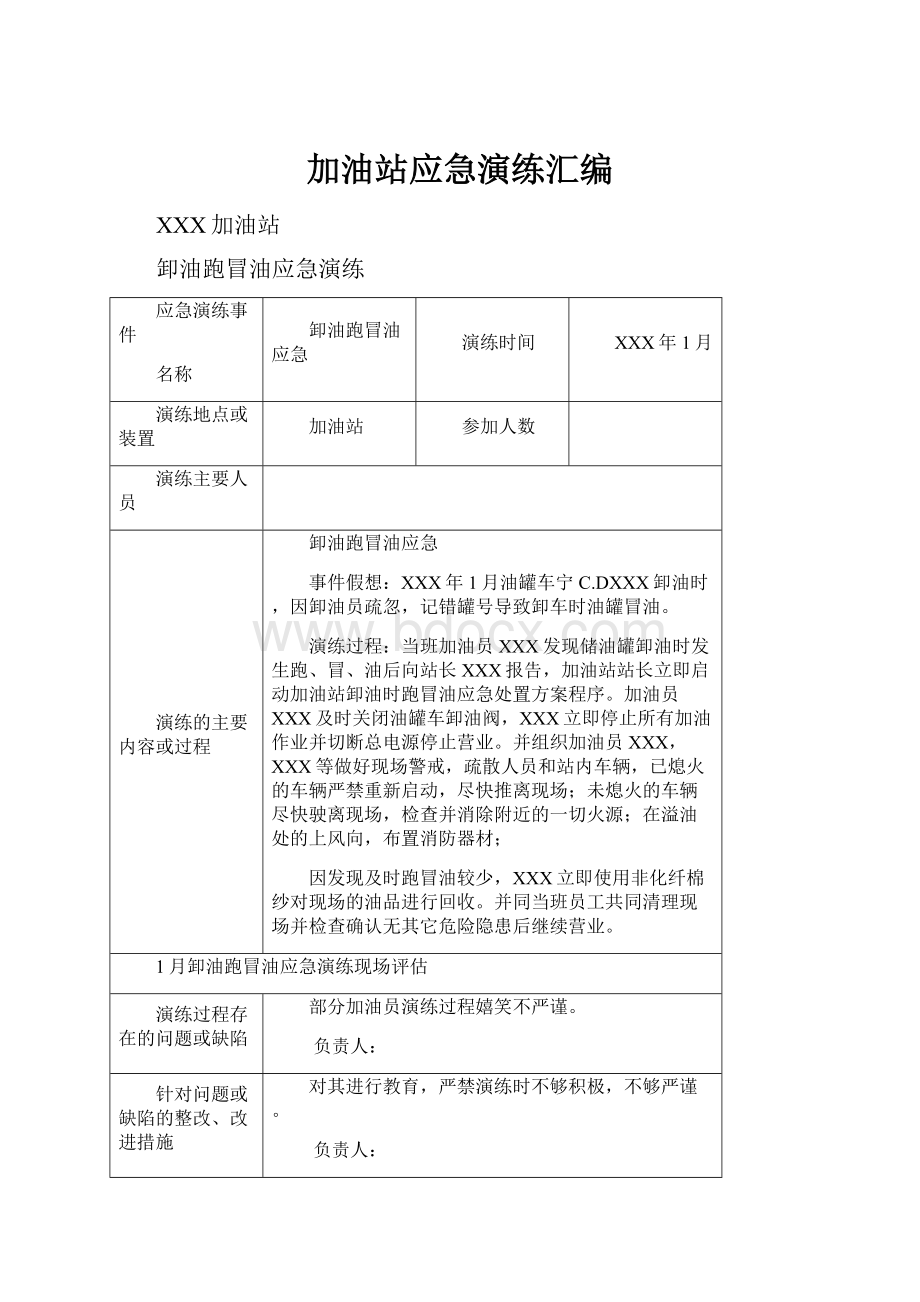 加油站应急演练汇编.docx_第1页