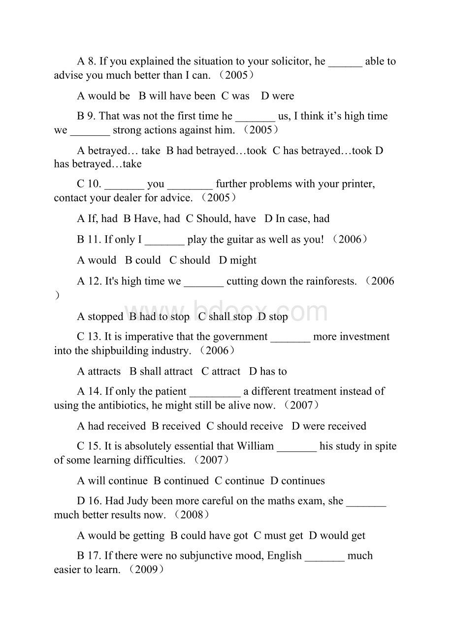 英语专四语法题按题型归类整理的哦.docx_第2页