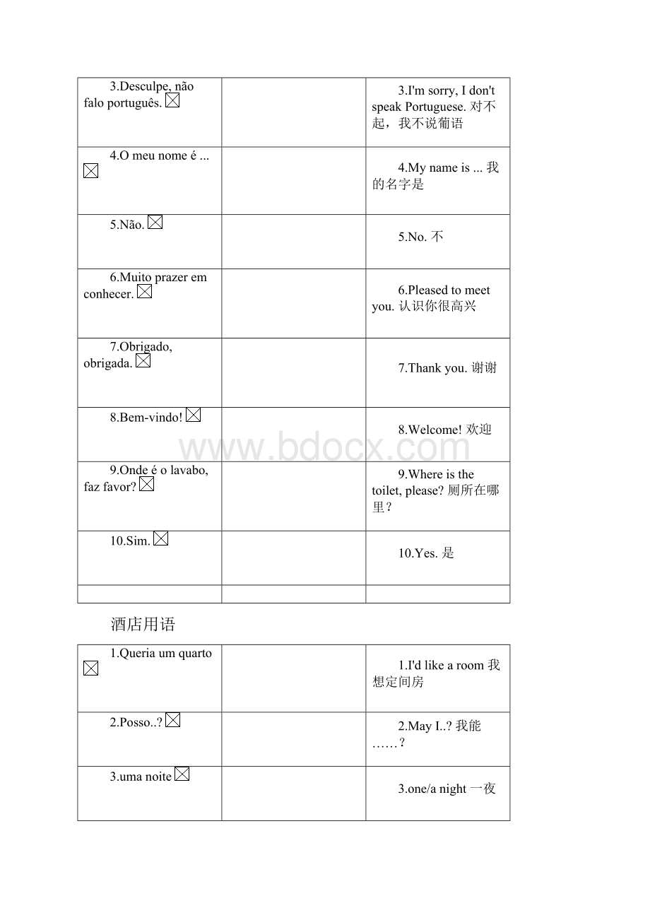 葡萄牙语常用语句.docx_第3页