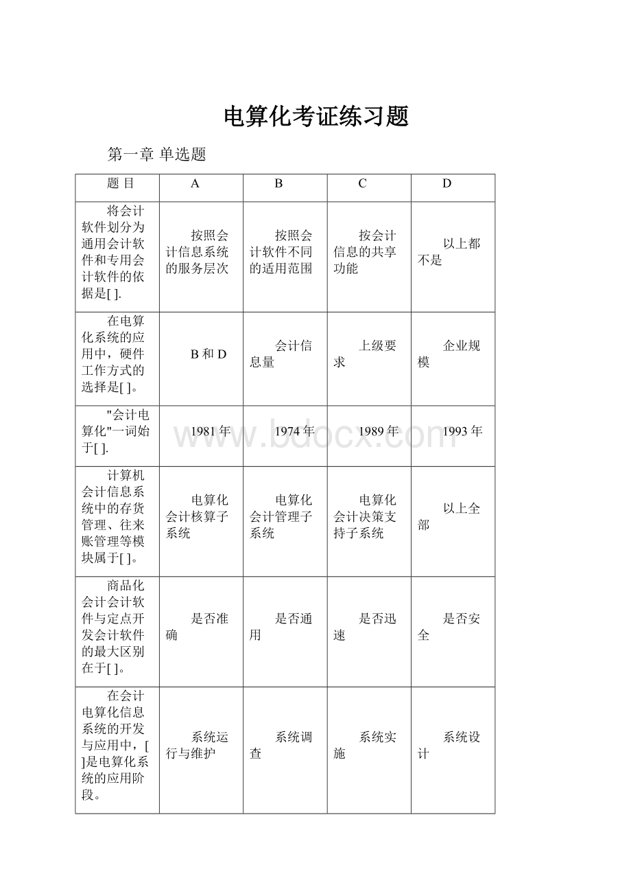 电算化考证练习题.docx_第1页