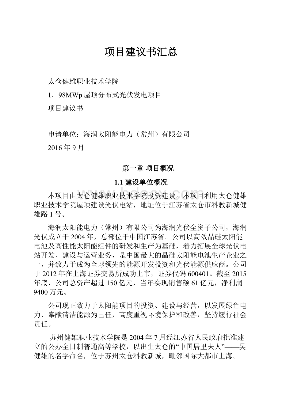 项目建议书汇总.docx