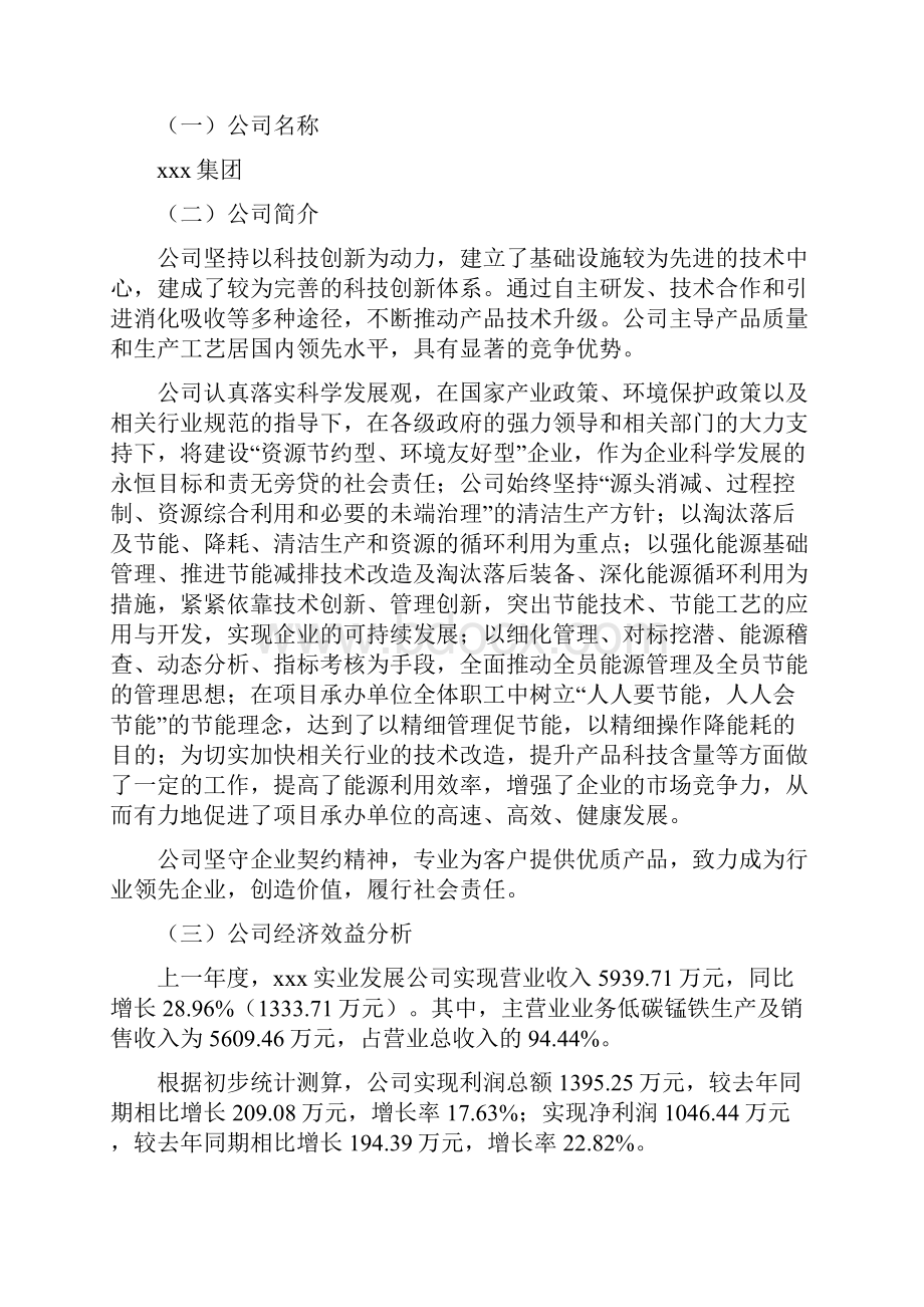 低碳锰铁项目可行性研究报告.docx_第2页