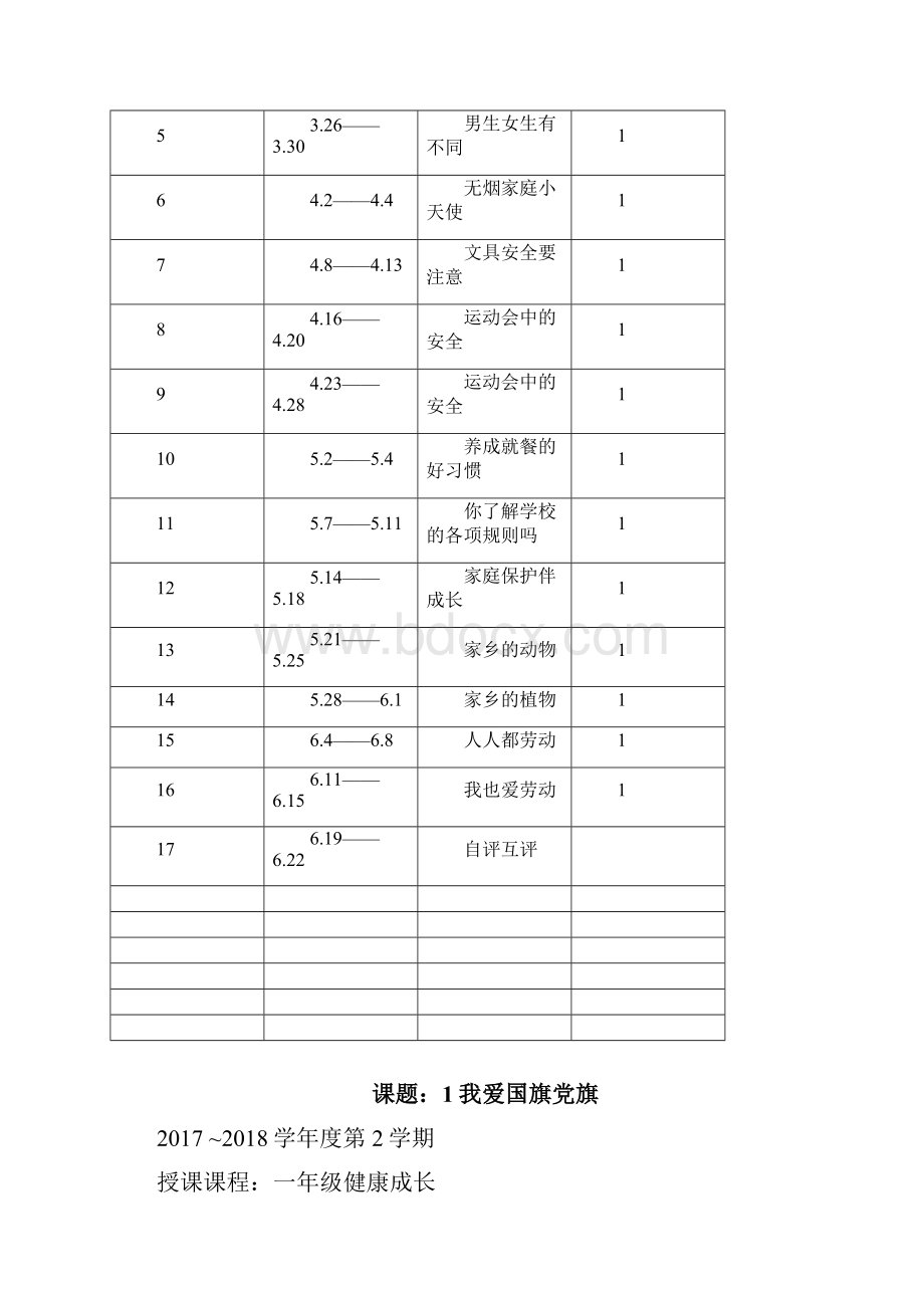 甘肃省地方课程一年级下册健康成长教案.docx_第3页