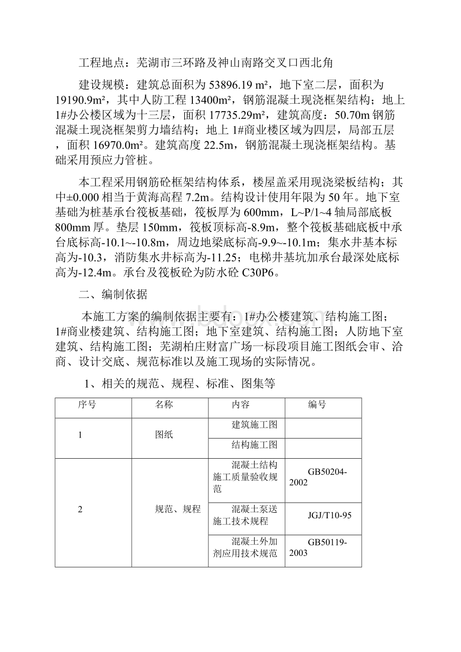 芜湖财富广场混凝土施工方案.docx_第2页