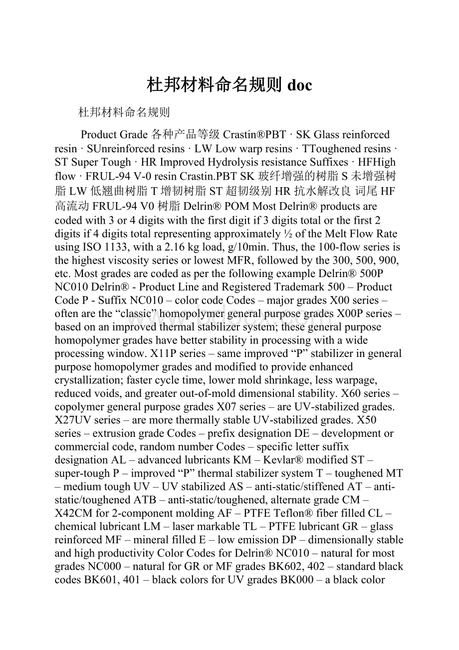 杜邦材料命名规则doc.docx_第1页