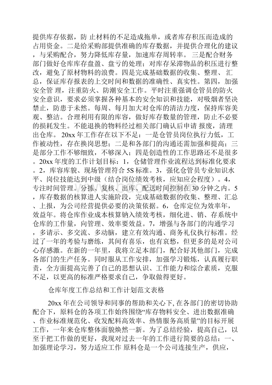 仓库年度工作总结和计划表格.docx_第3页