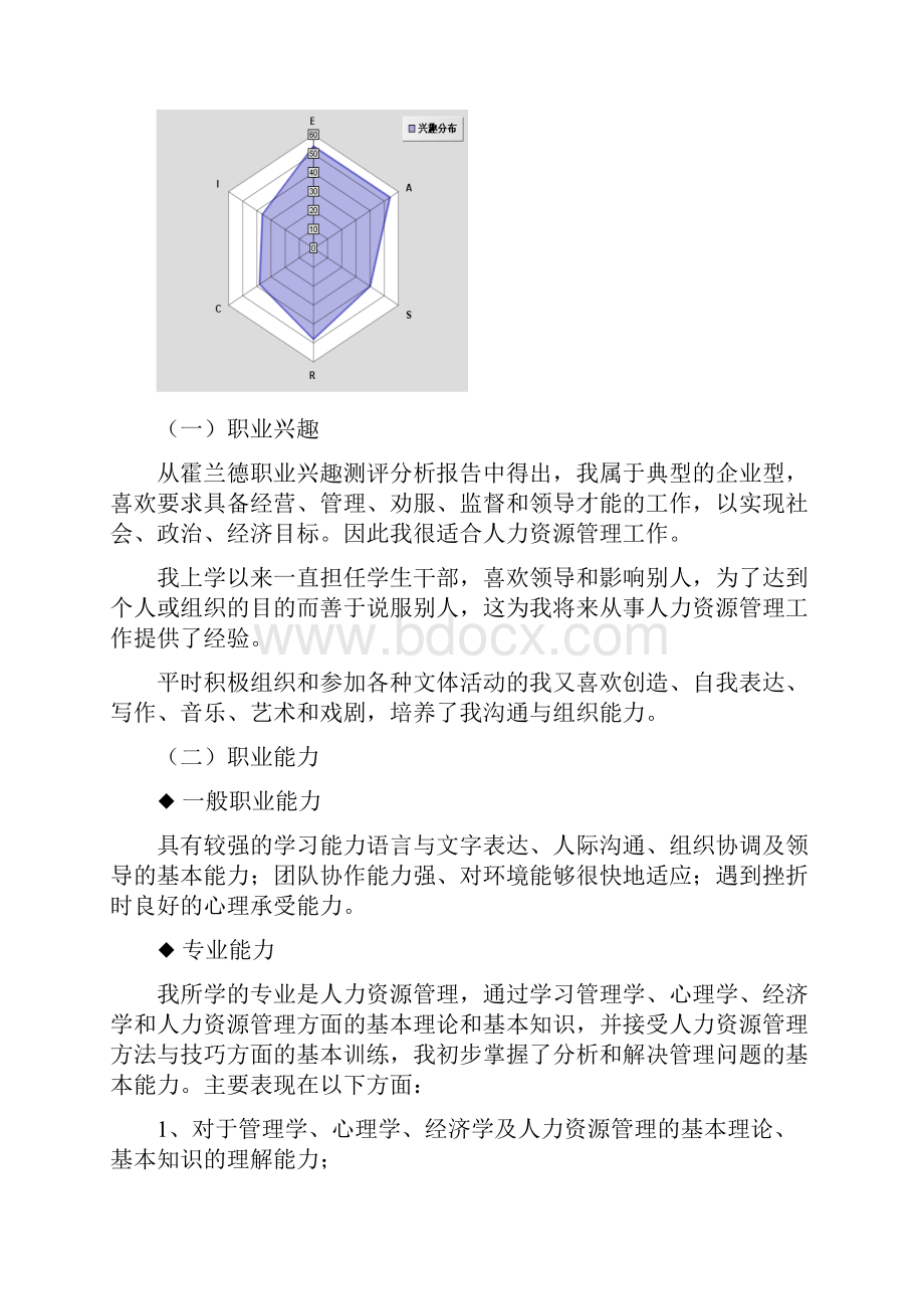 人力资源管理专业职业生涯规划书.docx_第3页