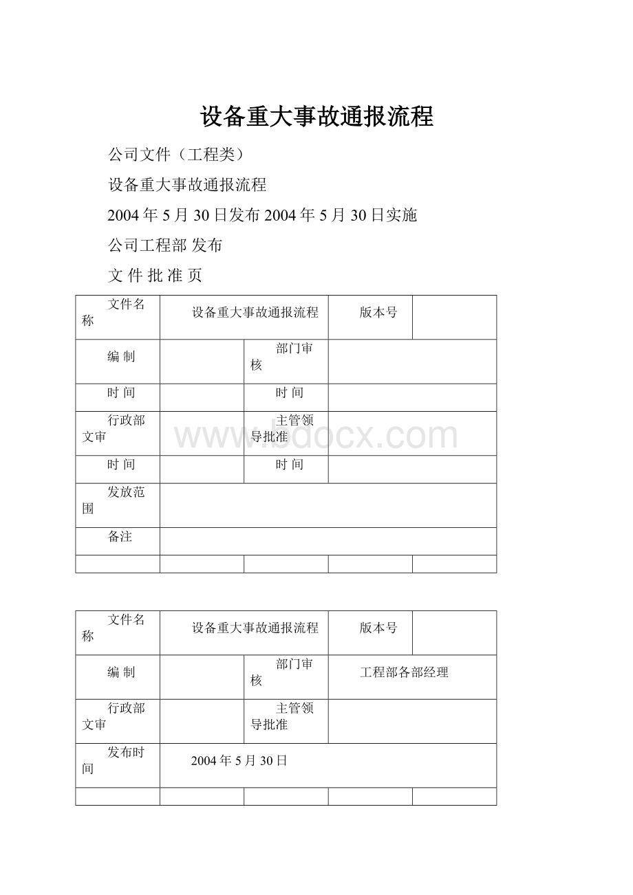 设备重大事故通报流程.docx_第1页