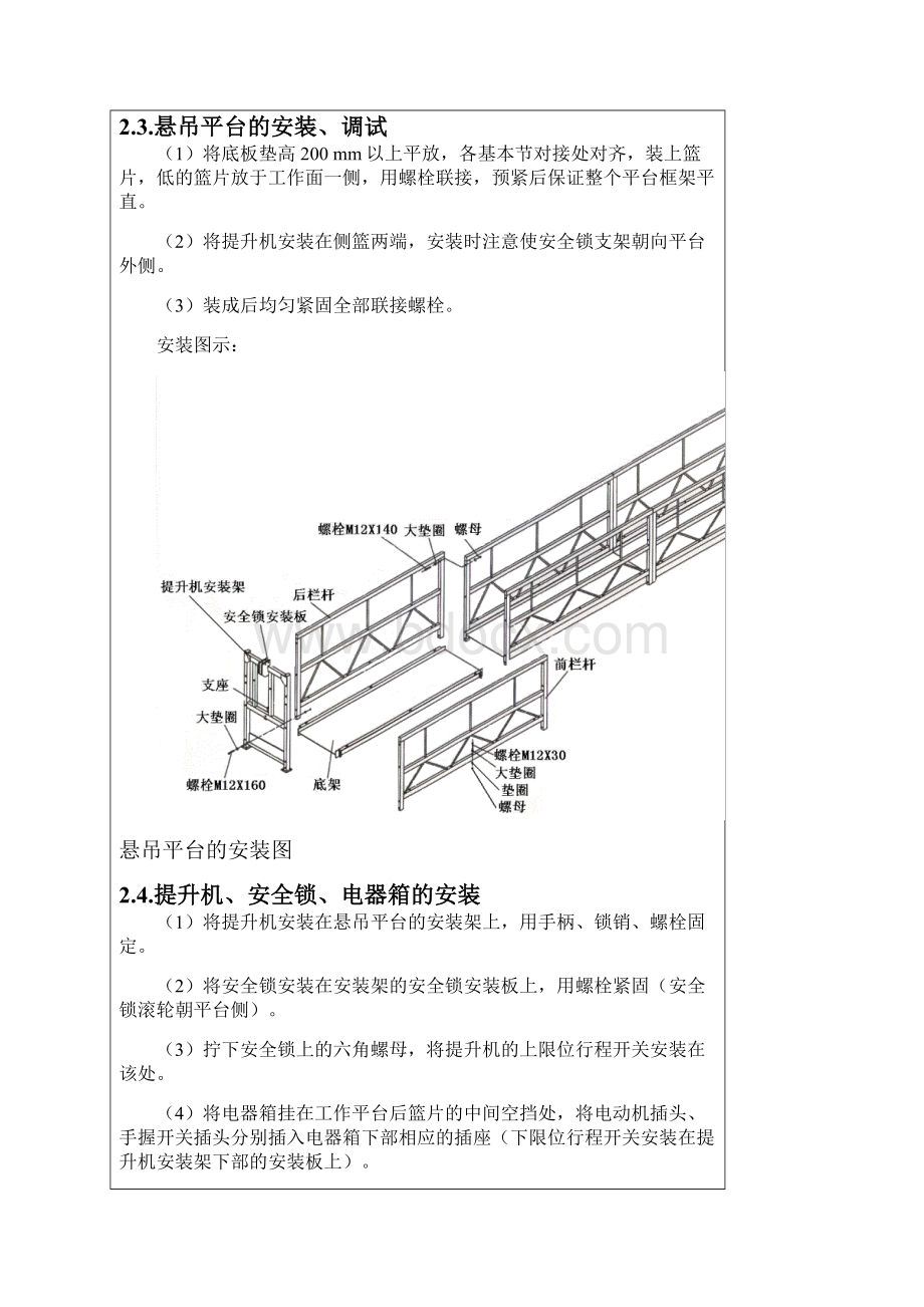 吊篮施工技术交底大全全套.docx_第3页