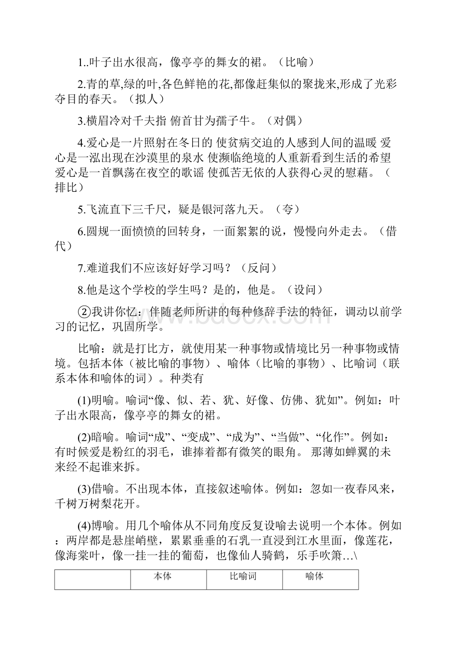 修辞手法教案设计Word文档下载推荐.docx_第2页