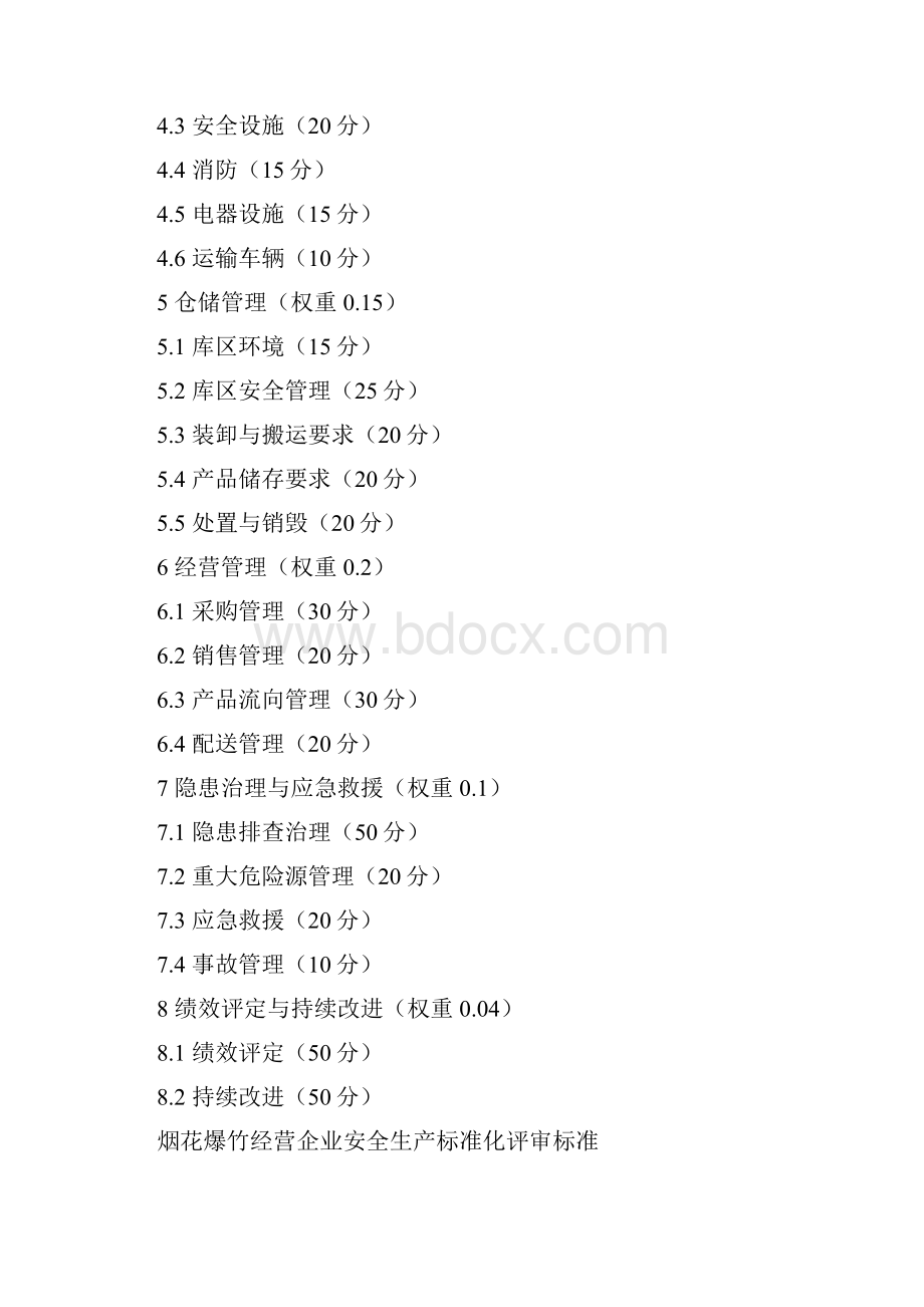 烟花爆竹经营企业安全生产标准化评审标准Word文件下载.docx_第2页