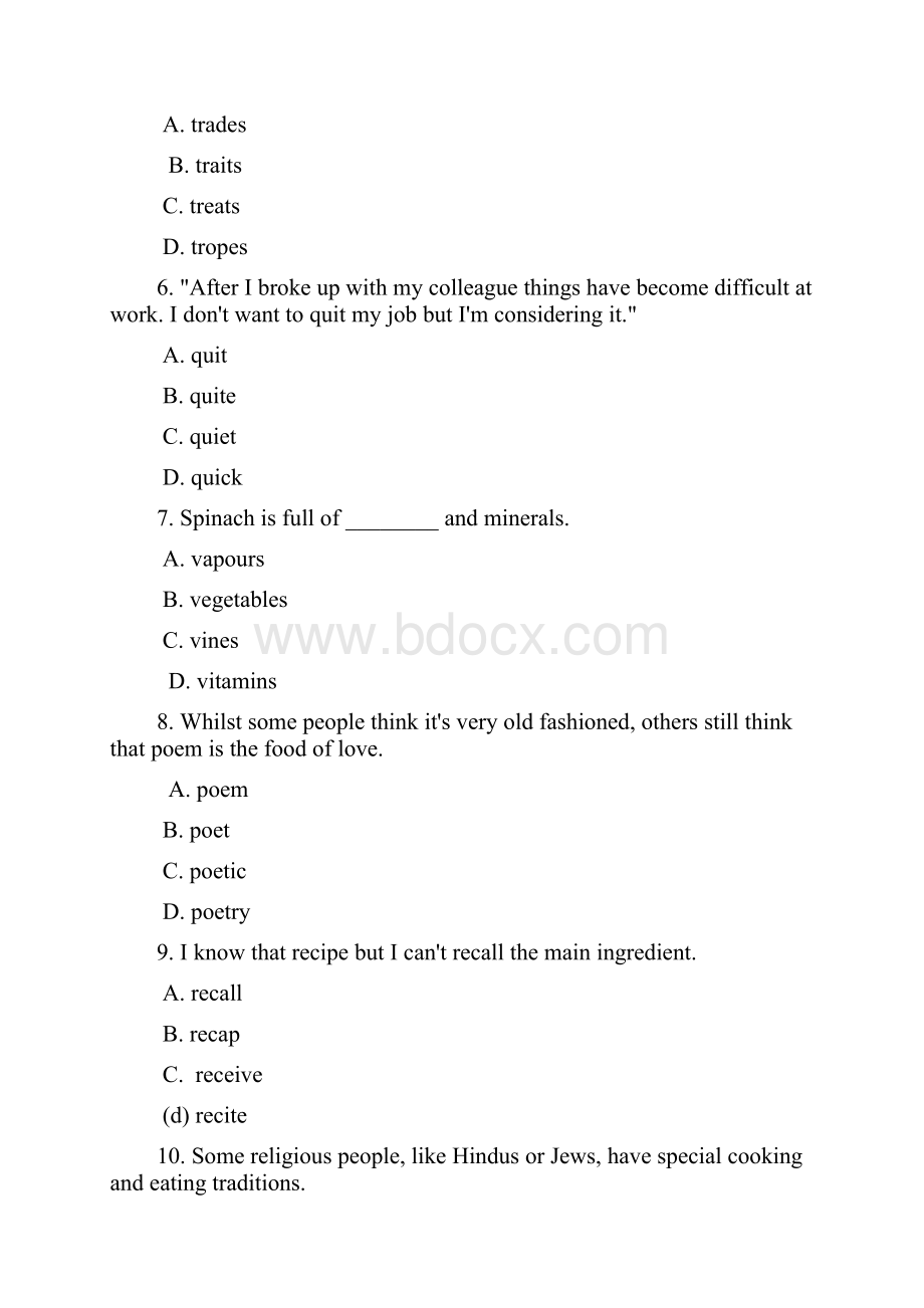 练习100题Vocabulary and Structure.docx_第2页