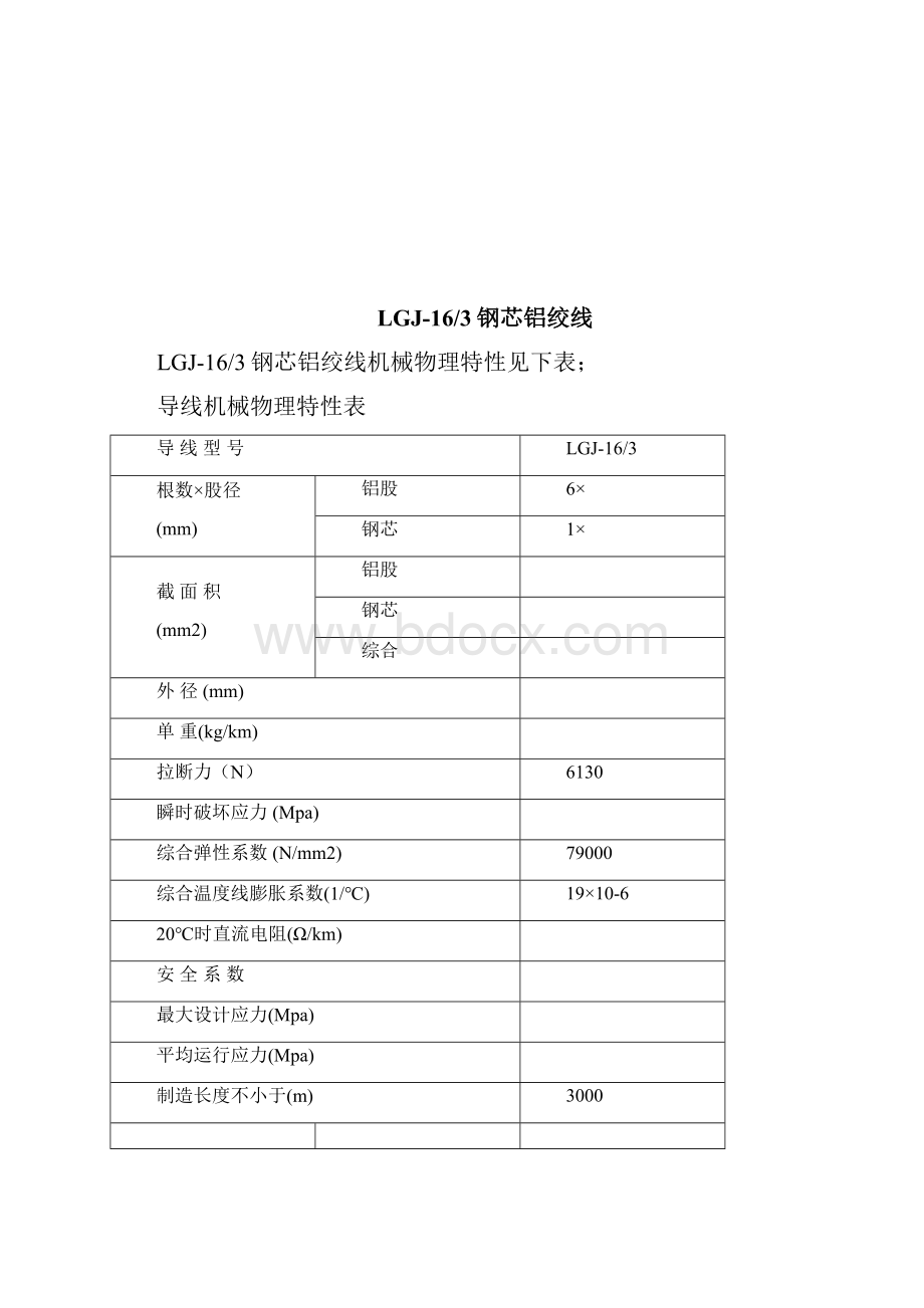 导地线及玻璃绝缘子机械物理特性表.docx_第3页