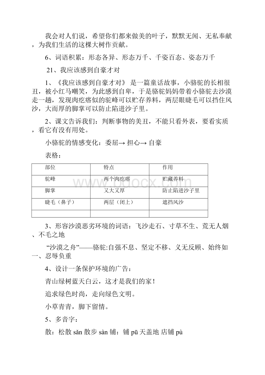 新苏教版三年级语文上册第七单元知识点及复习题Word文档格式.docx_第2页