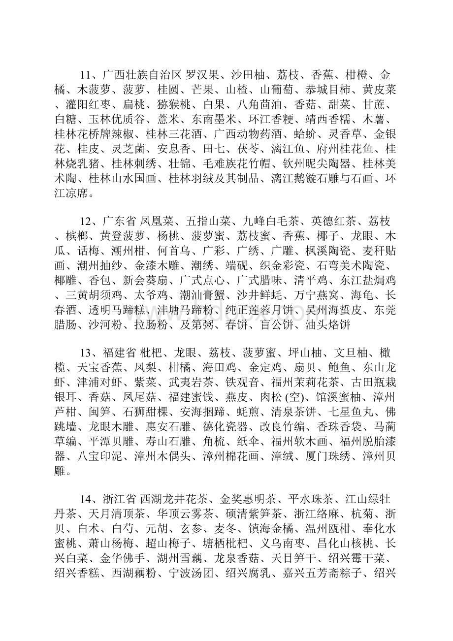 全国特产一览表Word格式文档下载.docx_第3页