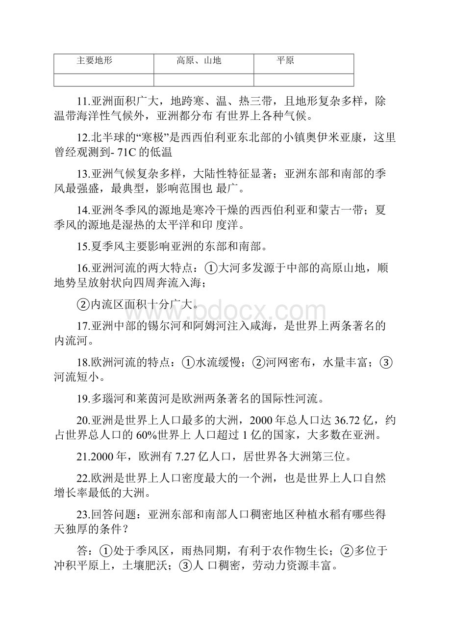 湘教版七年级地理下册期末复习知识点.docx_第2页