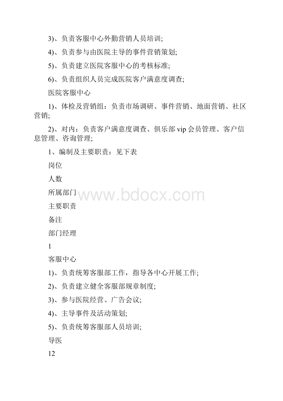 医疗客服部工作计划最新版docWord文件下载.docx_第3页