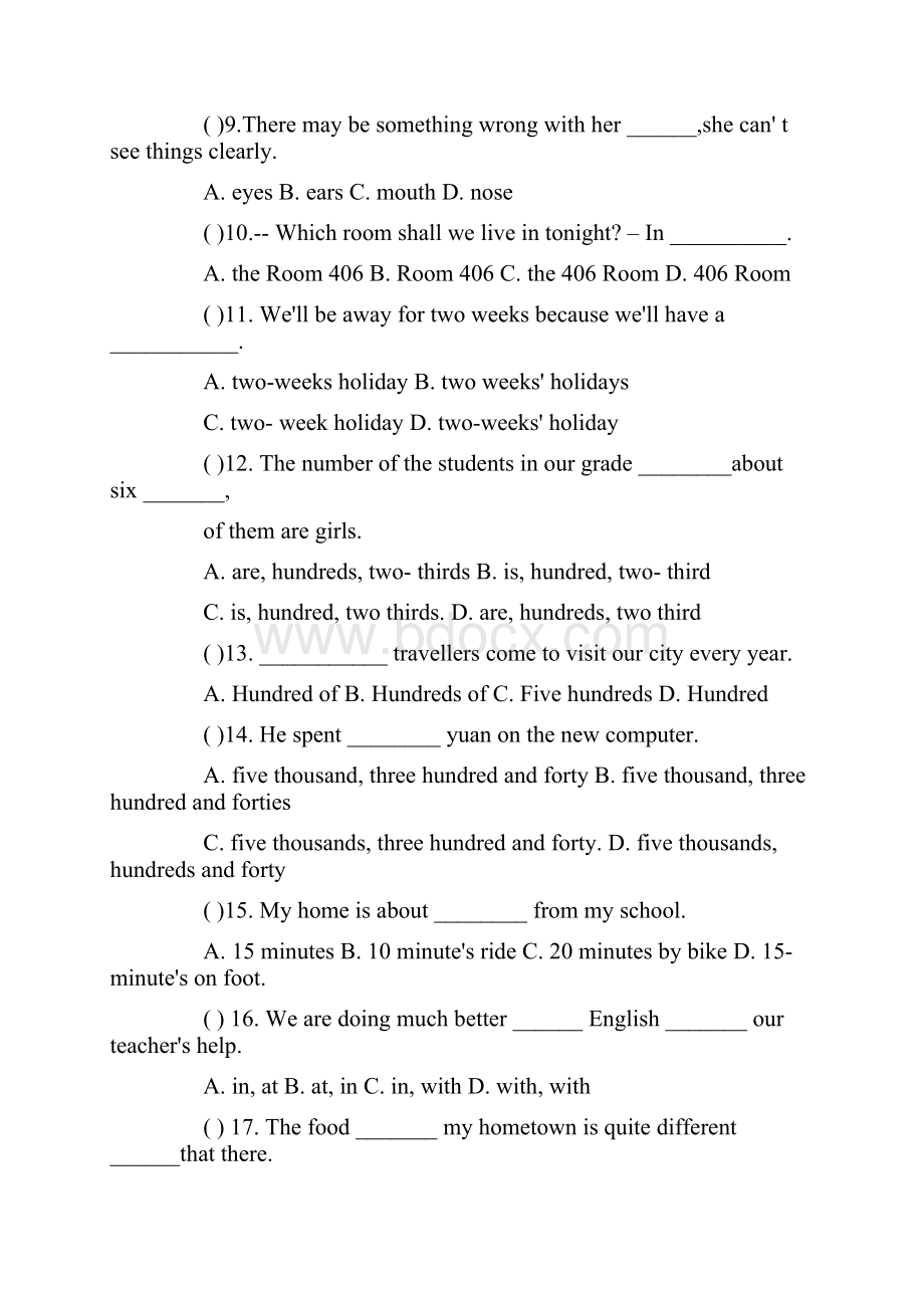 中考英语复习专项练习题Word文档格式.docx_第2页