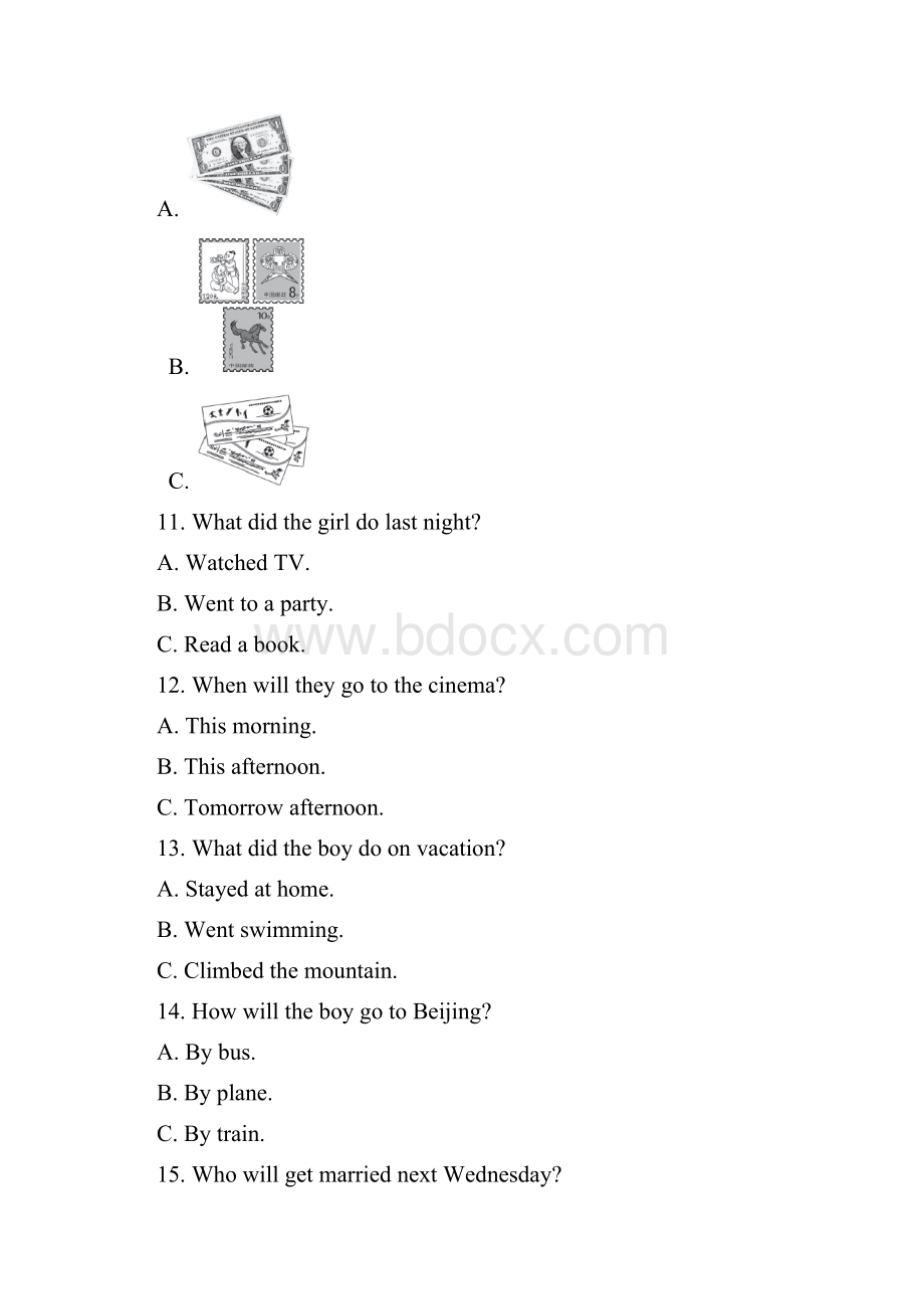 学年八年级第二学期英语期末模拟试题一Word格式文档下载.docx_第3页