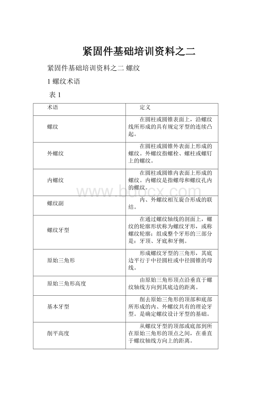 紧固件基础培训资料之二Word格式.docx