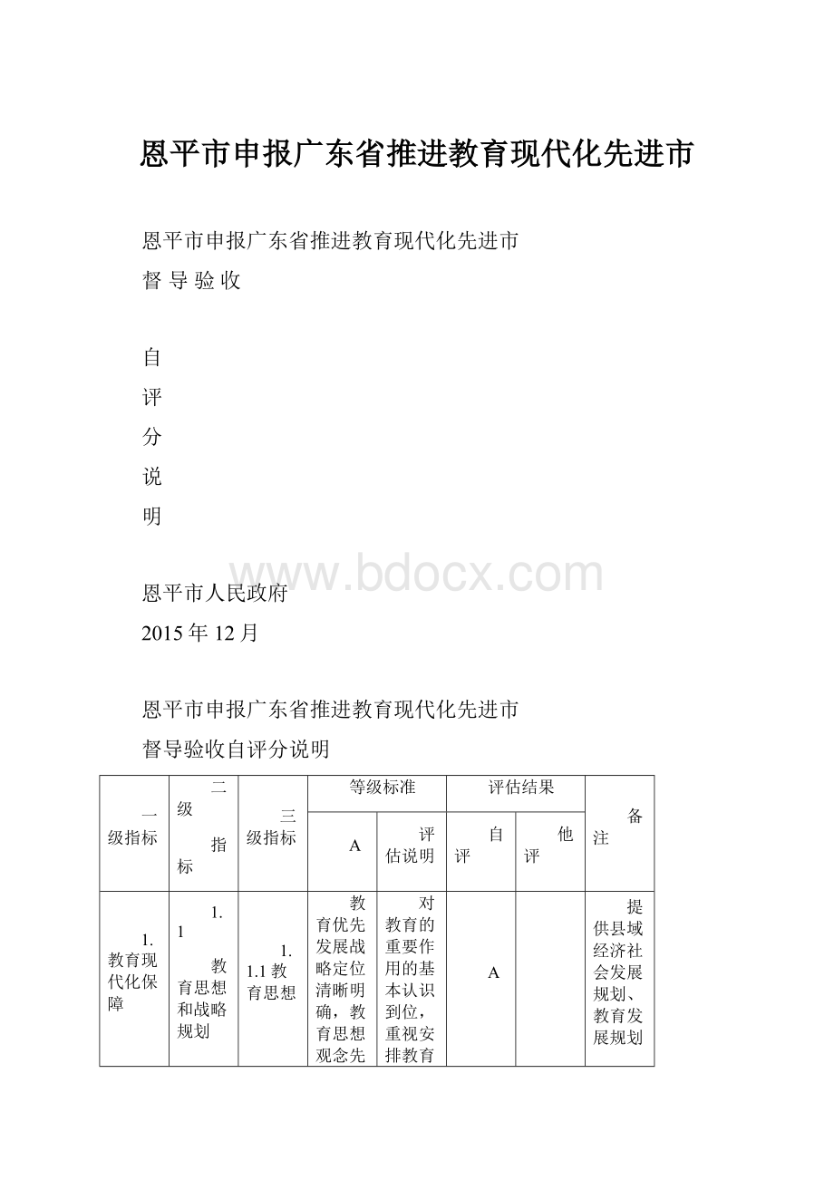 恩平市申报广东省推进教育现代化先进市.docx_第1页