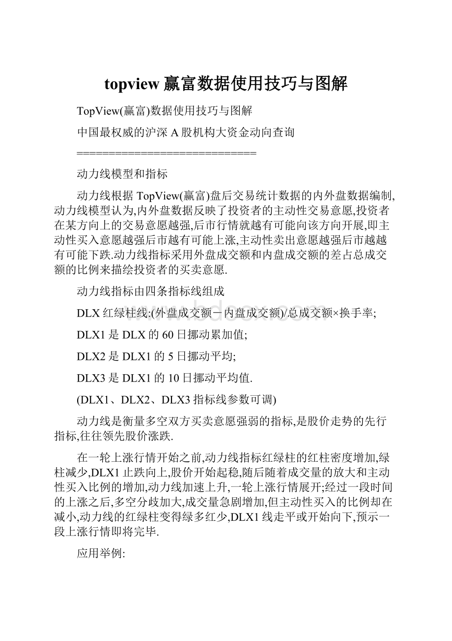 topview赢富数据使用技巧与图解文档格式.docx