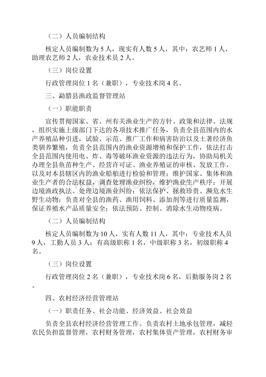 勐腊县农业局直属站所单位职能职责.docx_第2页