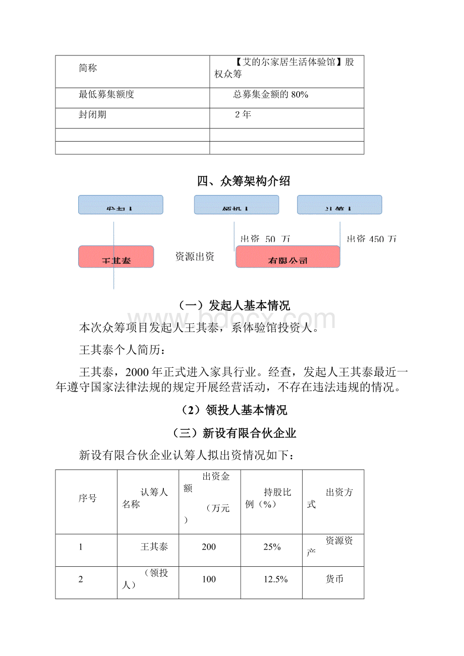 众筹商业计划书家装金融股券行业资料修订稿.docx_第2页