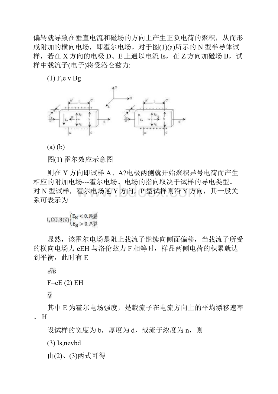 整理霍尔效应及其应用实验报告.docx_第2页