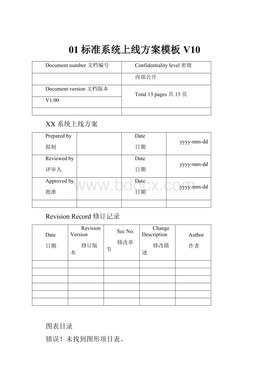 01标准系统上线方案模板V10.docx_第1页