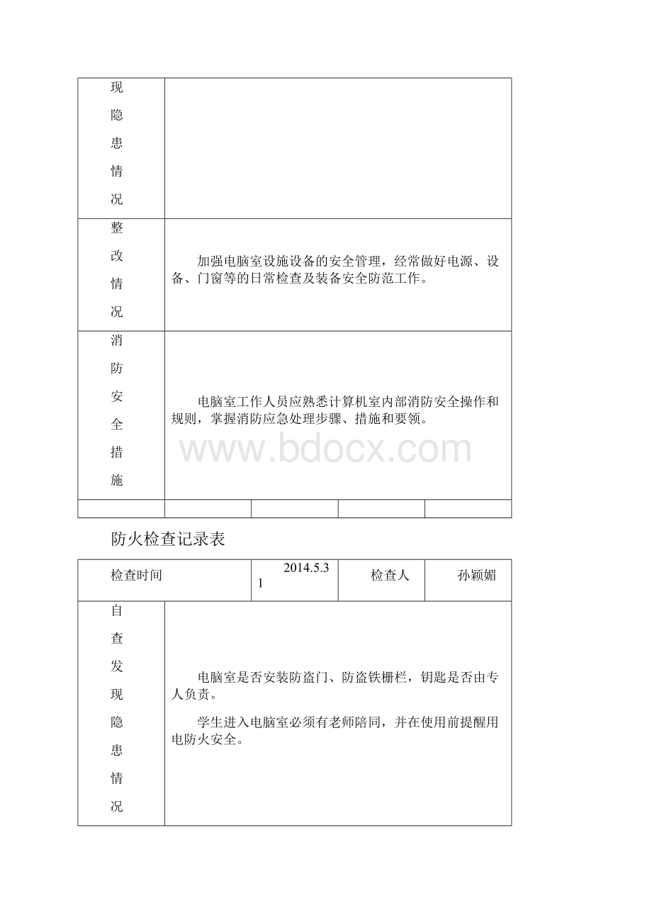 电脑室防火检查记录表.docx_第3页