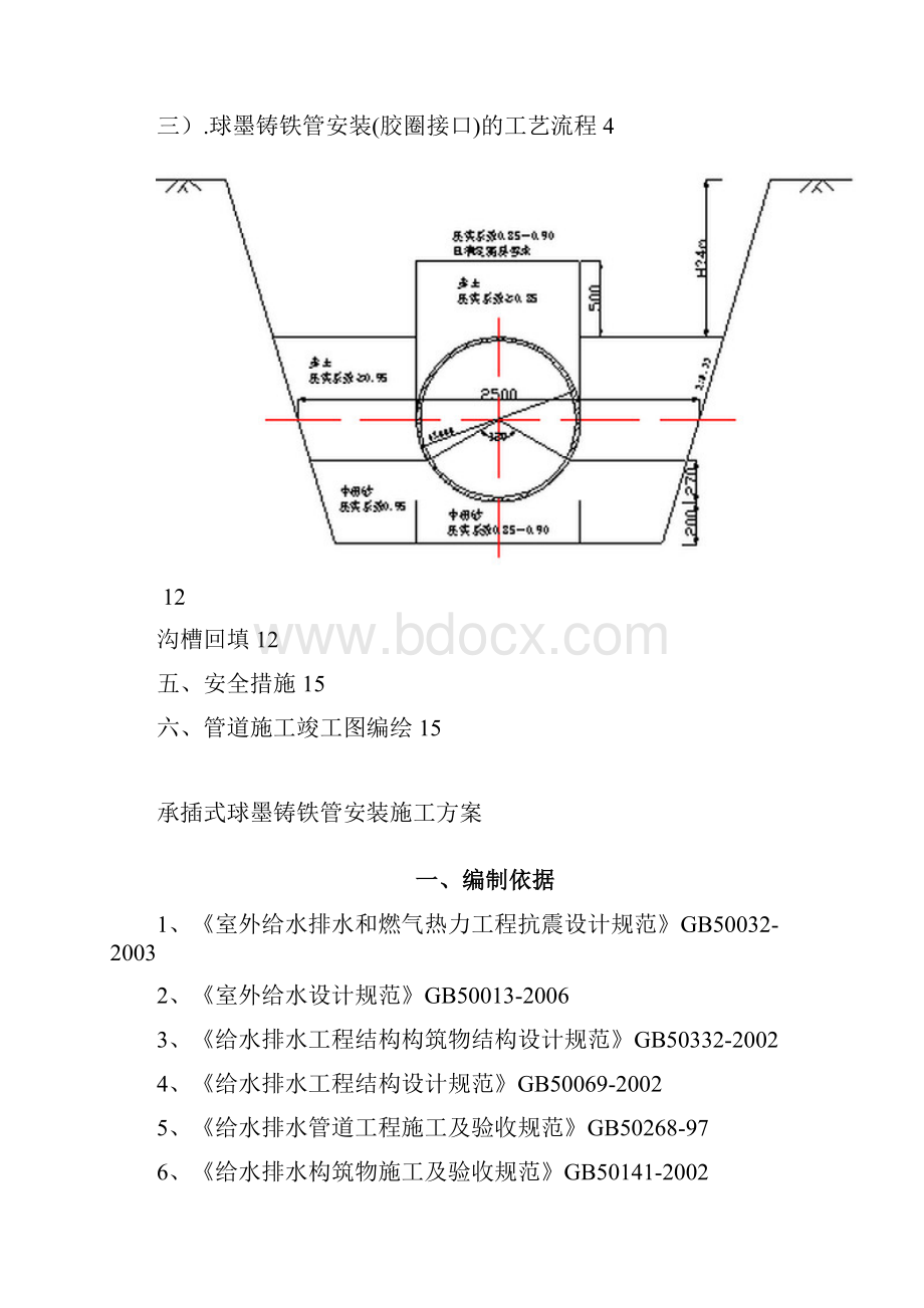 球墨铸铁给水管安装专项施工方案Word文档下载推荐.docx_第2页