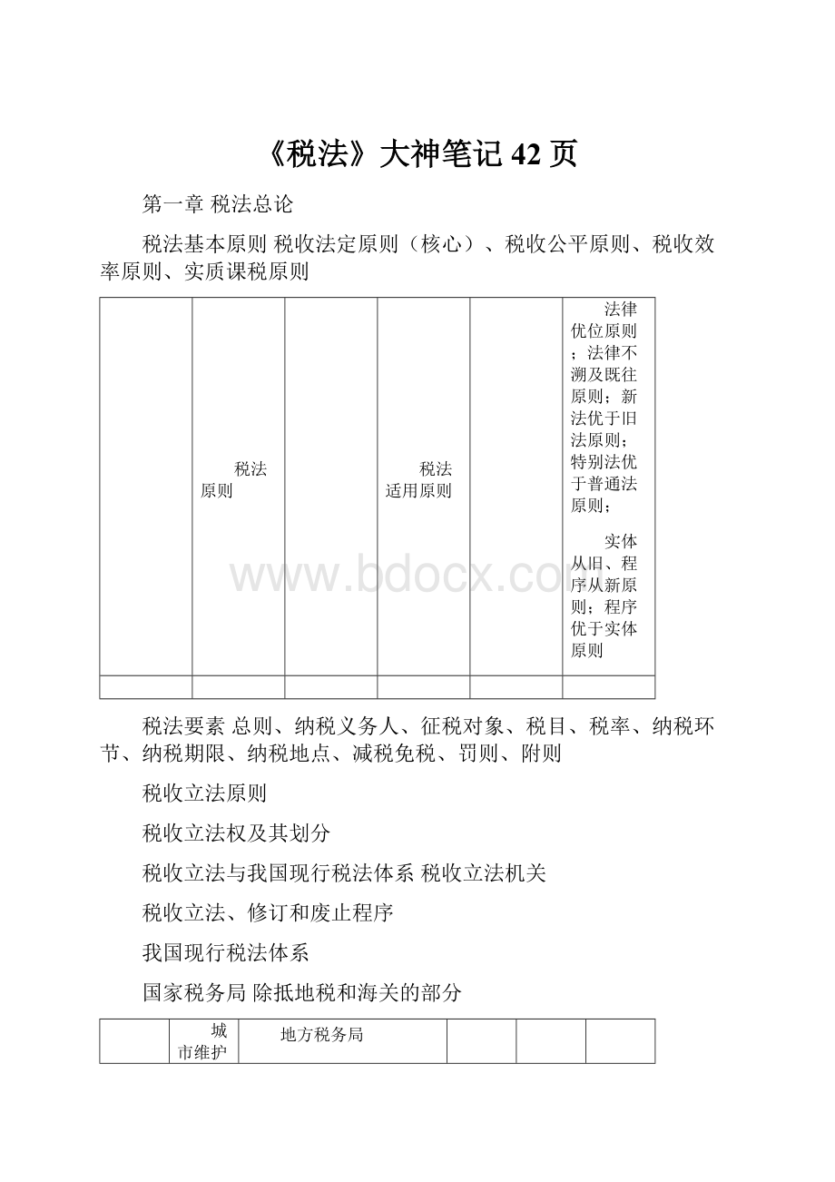 《税法》大神笔记42页.docx_第1页