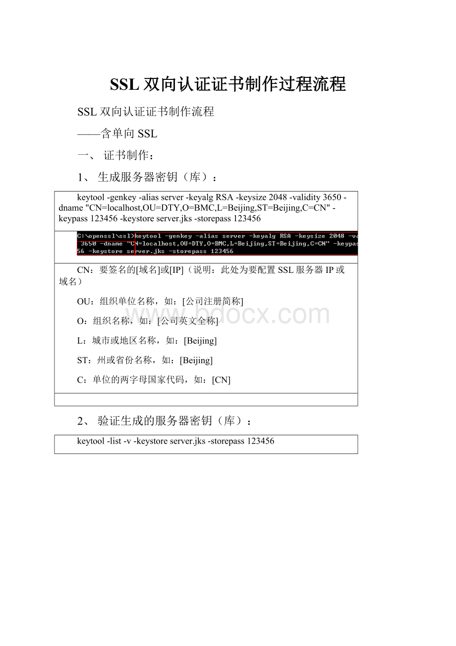 SSL双向认证证书制作过程流程.docx