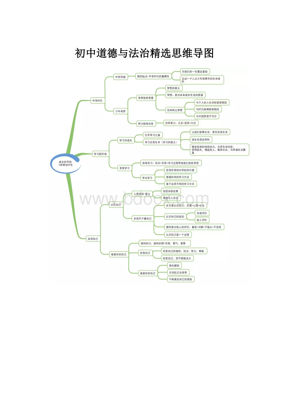 初中道德与法治精选思维导图.docx