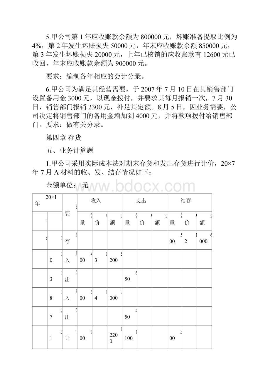 江西财经大学中级财务会计练习册Word格式.docx_第2页