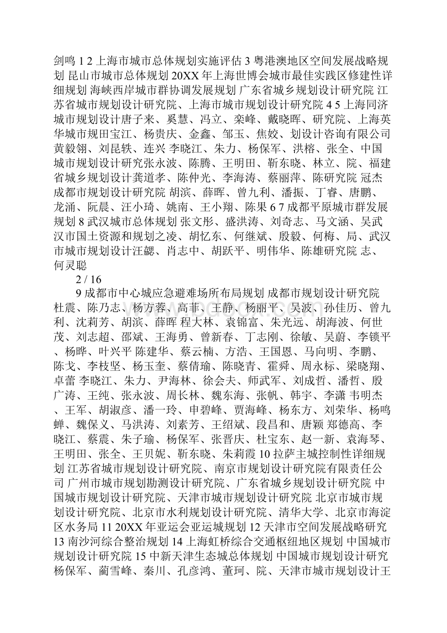 关于关于公布20XX年度全国优秀城乡规划设计奖评选结果的公.docx_第2页