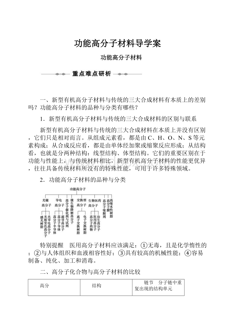 功能高分子材料导学案文档格式.docx