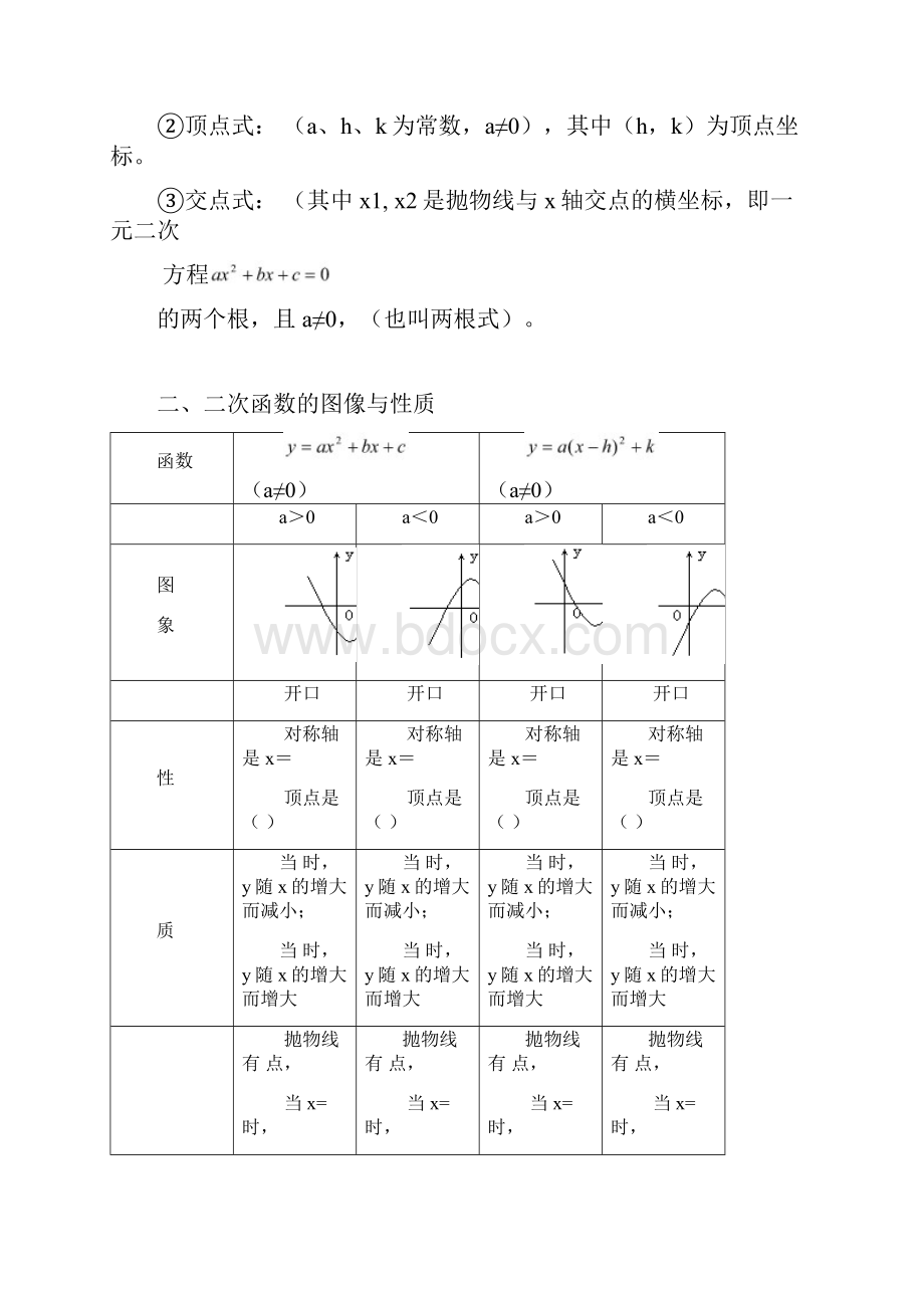 九年级数学寒假专题九二次函数.docx_第3页