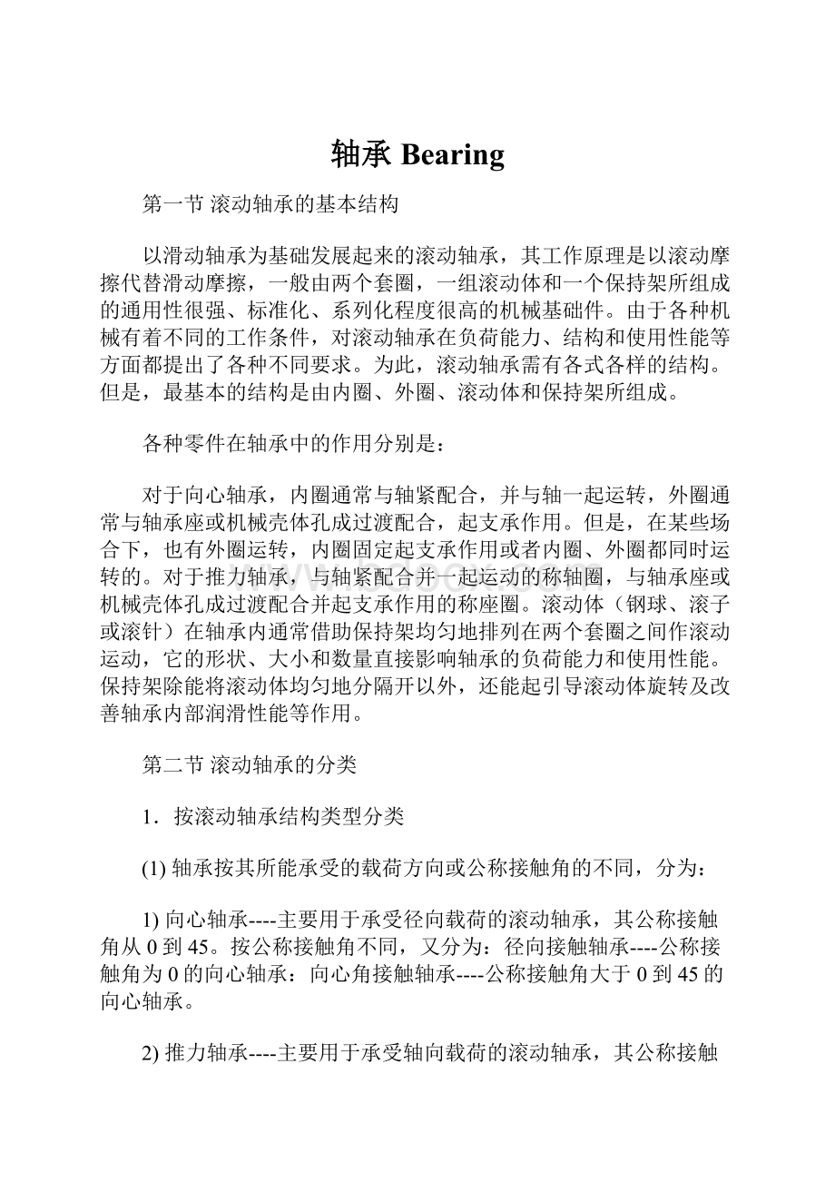 轴承BearingWord格式文档下载.docx